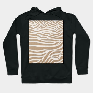 Zebra pattern, Beige neutral, Animal print, Retro, Mid century art Hoodie